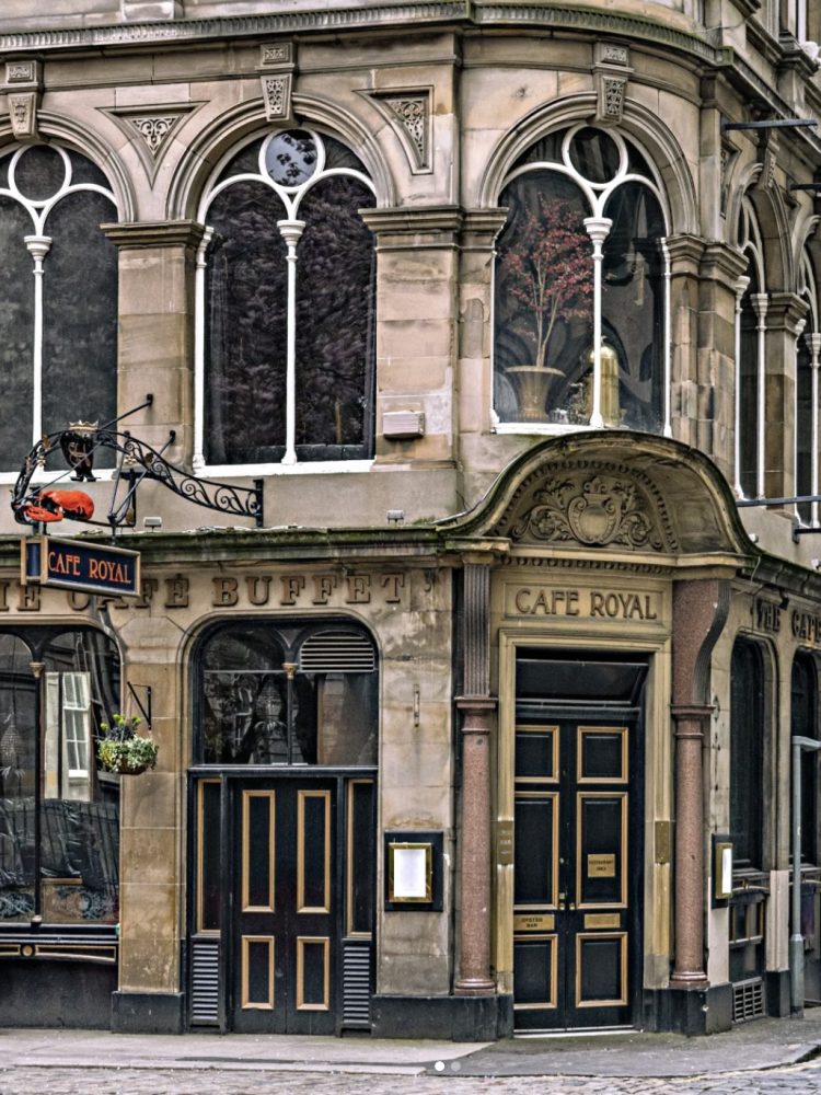 Exterior of Cafe Royal pub in Edinburgh